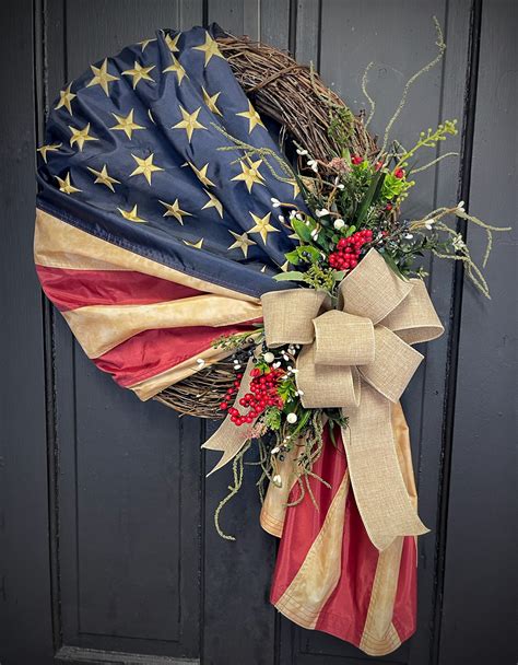 flag wreaths for front door